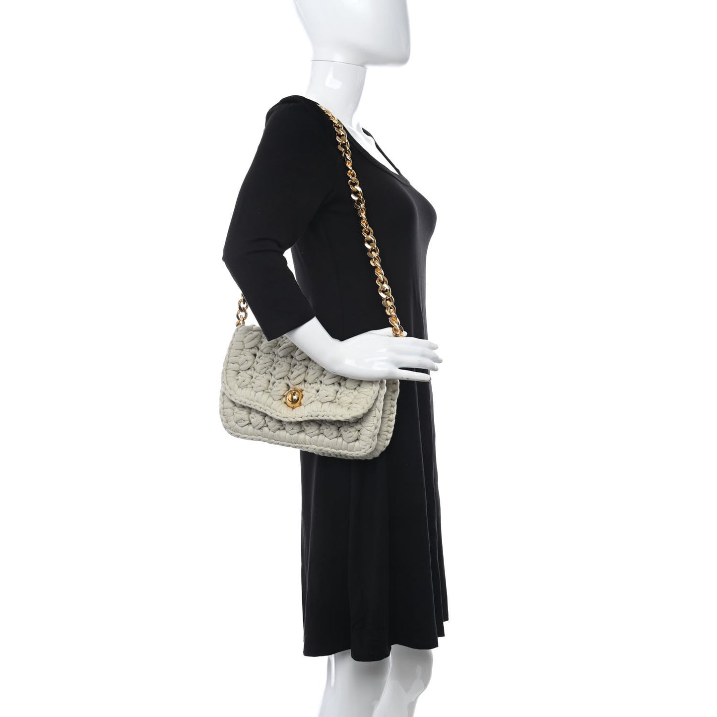 Jersey Crochet Shoulder Bag Plaster