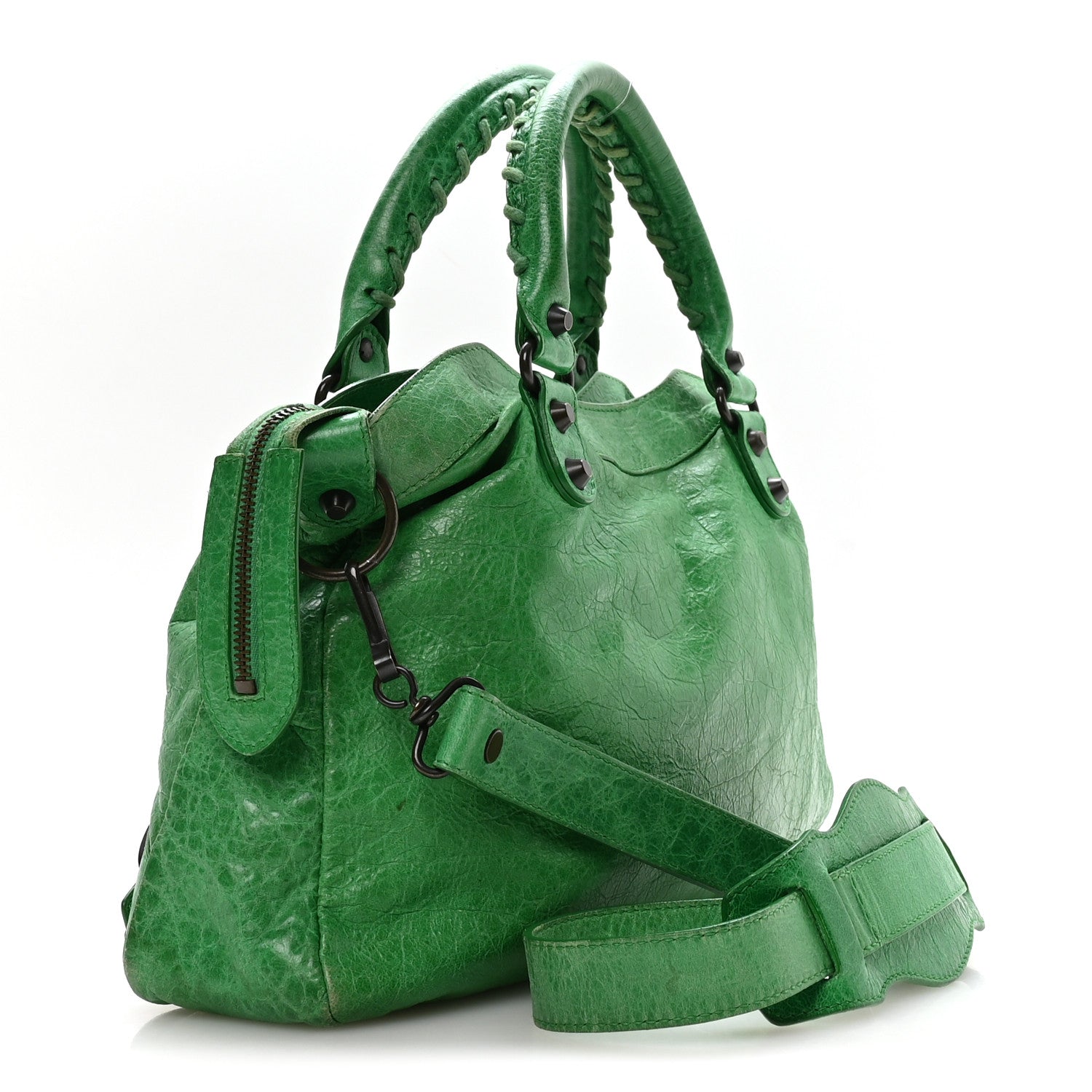 Balenciaga Agneau Classic Hardware Town Vert Poker 4 of 11