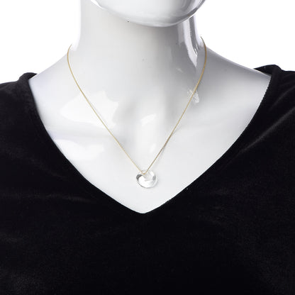 Tiffany 18K Yellow Gold Quartz Elsa Peretti Eternal Circle Pendant Necklace 2 of 6