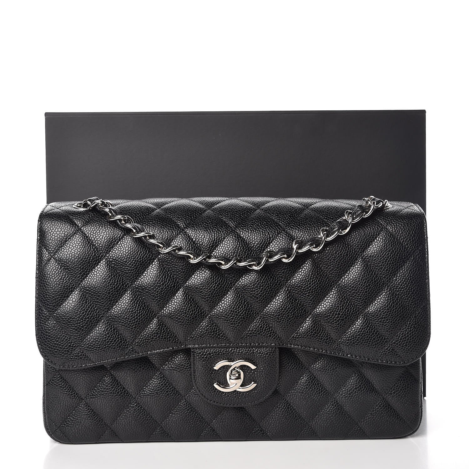Chanel Caviar Quilted Jumbo Double Flap Black 10 of 10