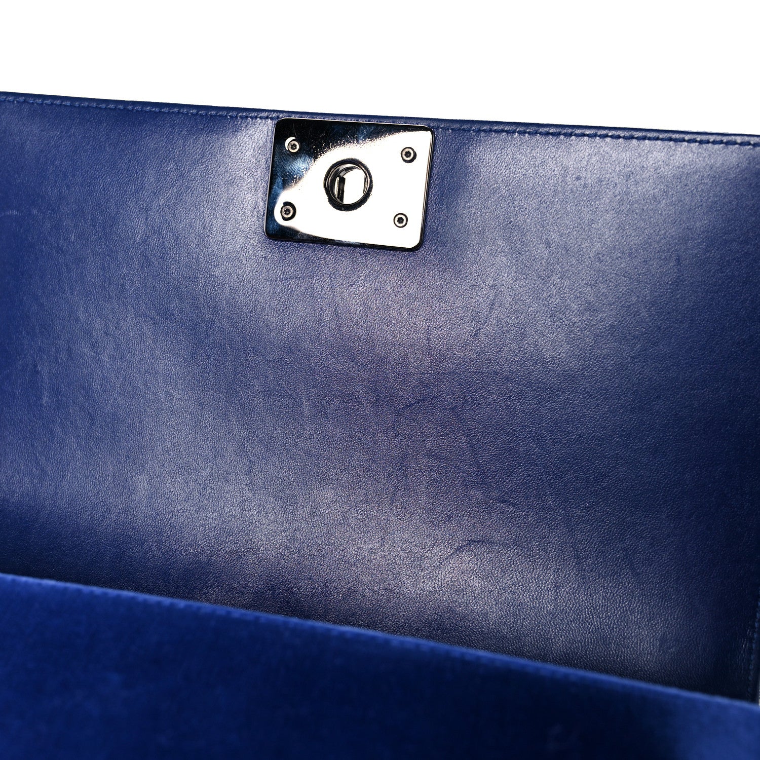 Chanel Velvet Quilted Medium Boy Flap Blue 12 of 21