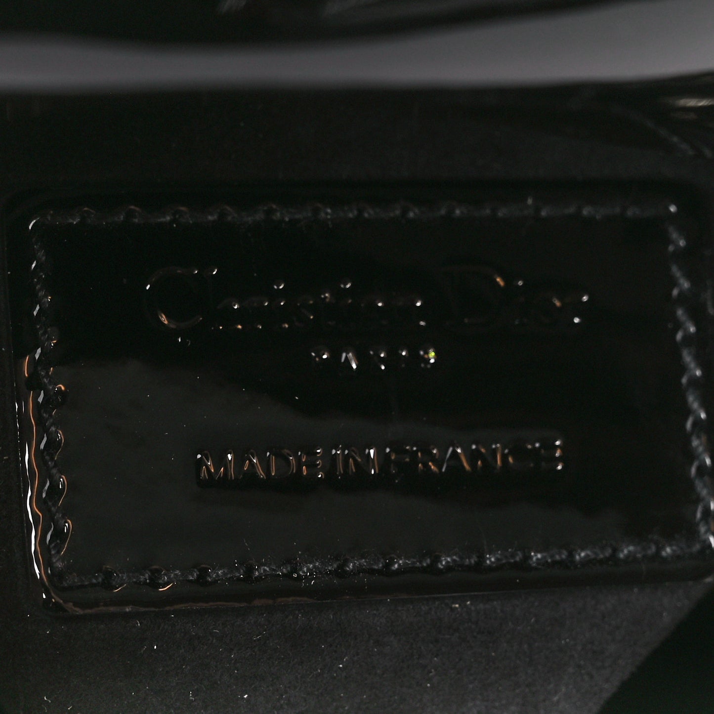 Patent Cannage Mini Lady Dior Black