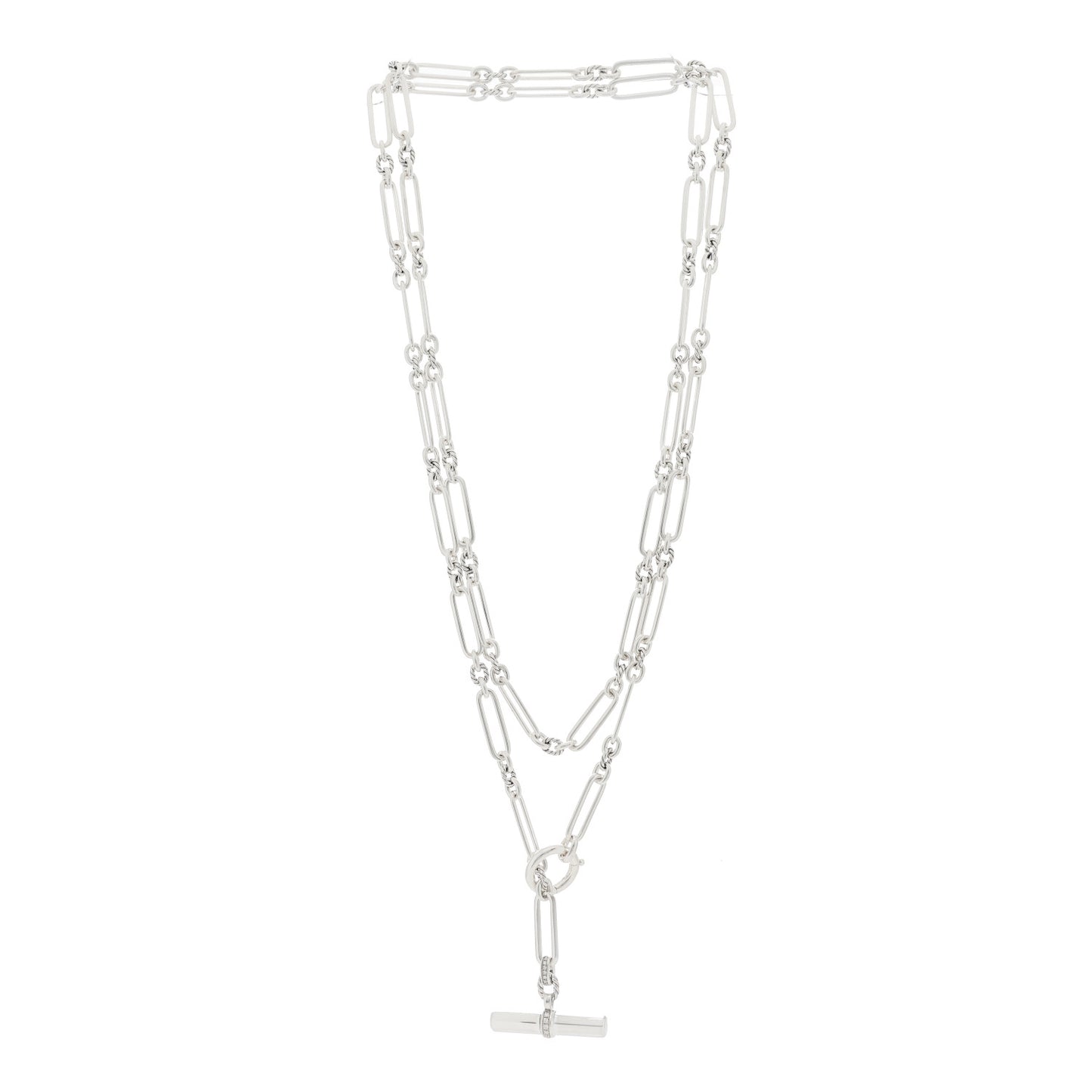 Sterling Silver Diamond Lexington Y Chain Necklace