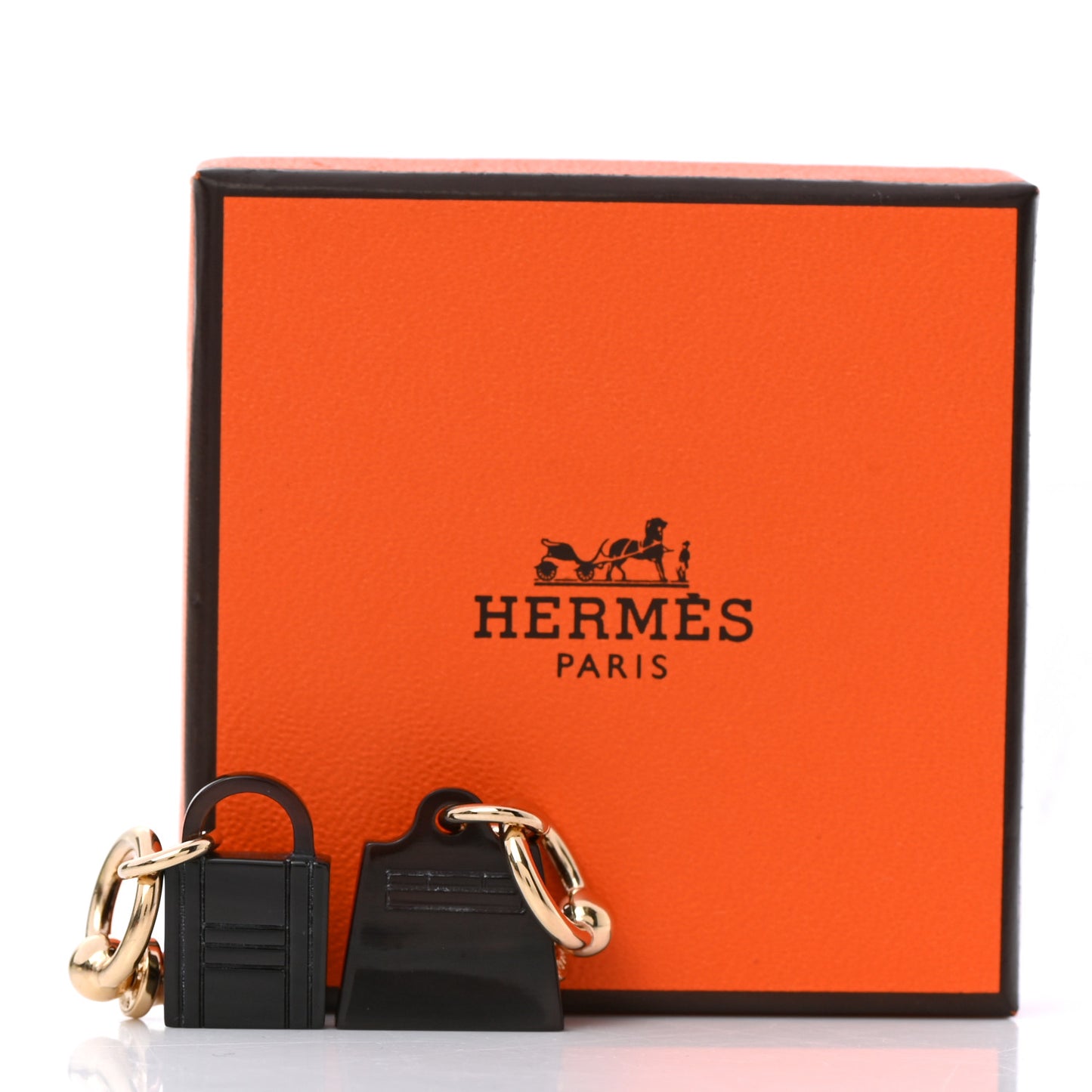Permabrass Buffalo Horn Wood Amulette Kelly Bag Earrings