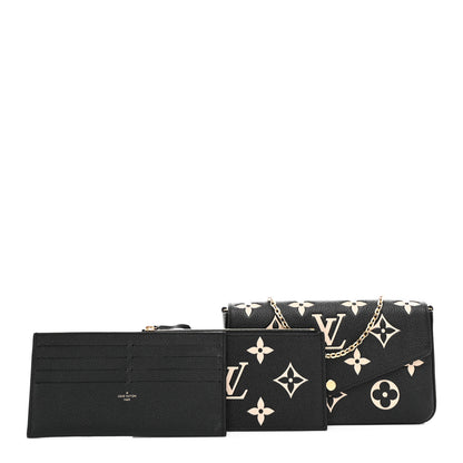 Louis Vuitton Empreinte Monogram Giant Felicie Pochette Black Beige 3 of 11