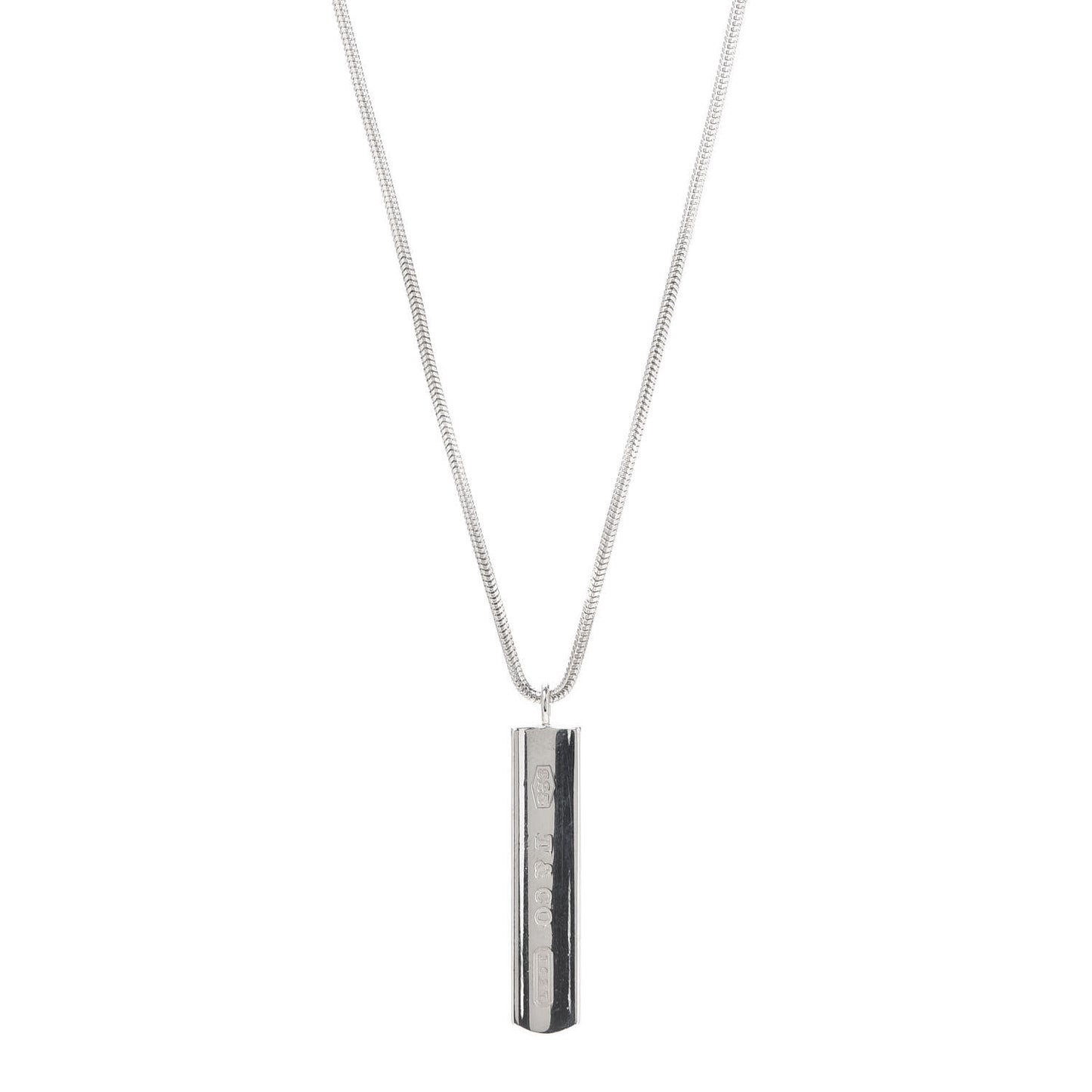 Sterling Silver 1837 Bar Pendant Necklace