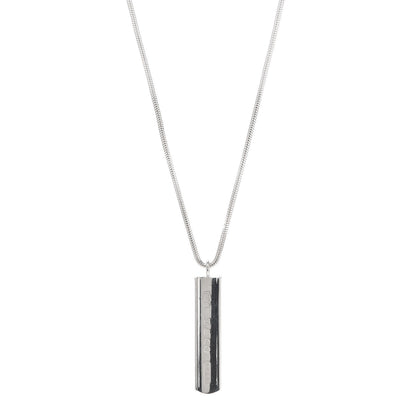 Tiffany Sterling Silver 1837 Bar Pendant Necklace 1 of 5