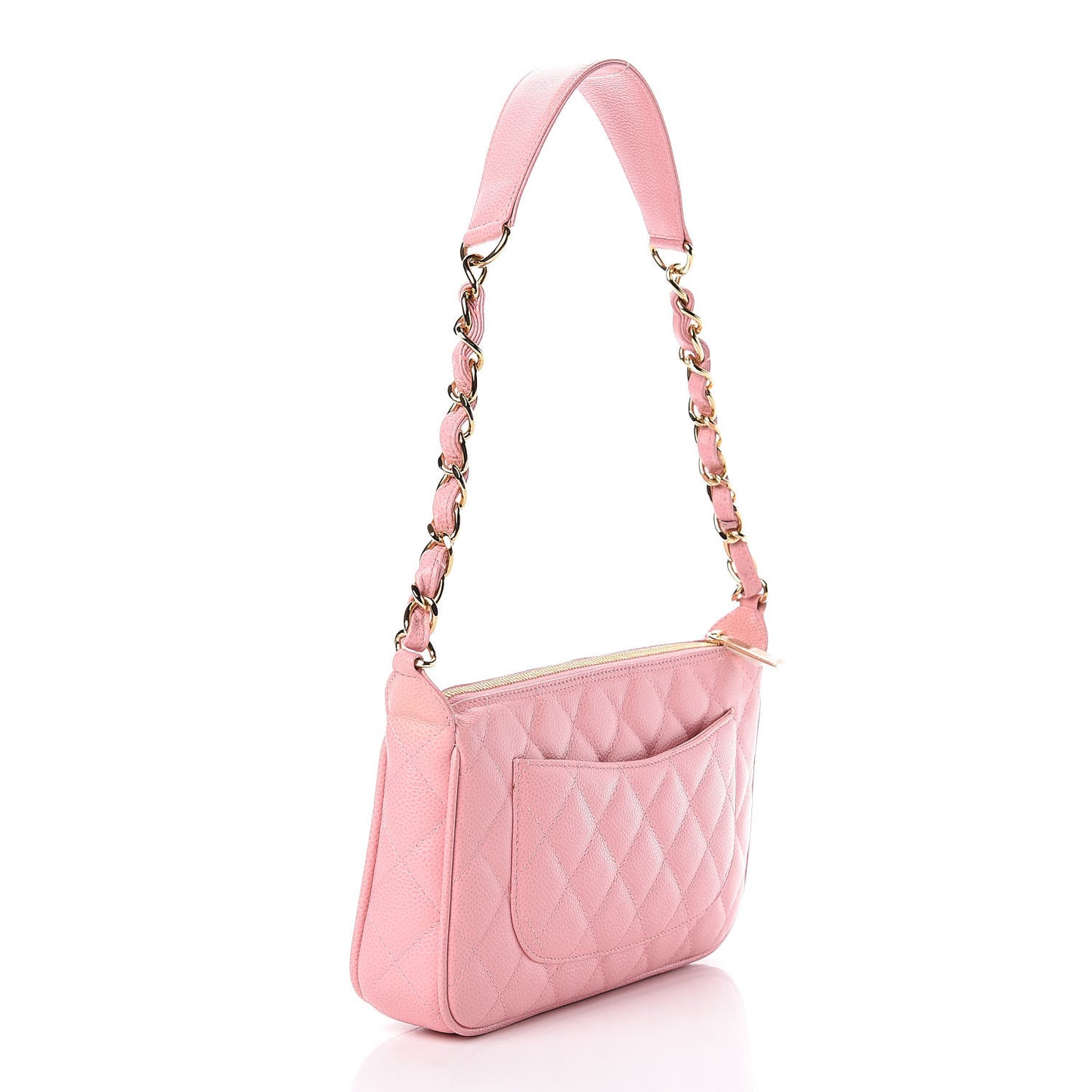 Caviar Quilted Pochette Pink