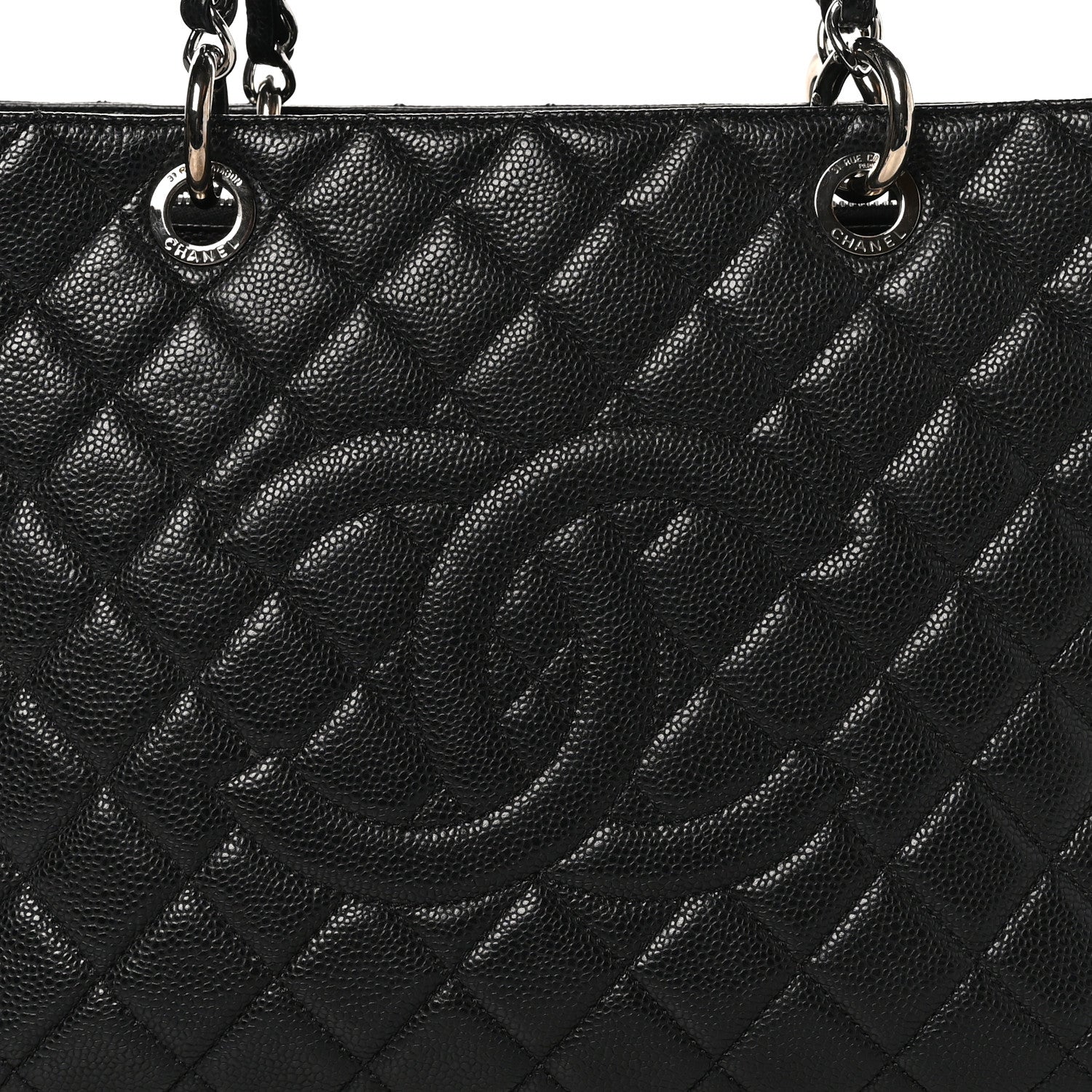 Chanel Caviar Quilted Grand Shopping Tote GST Black 8 of 10