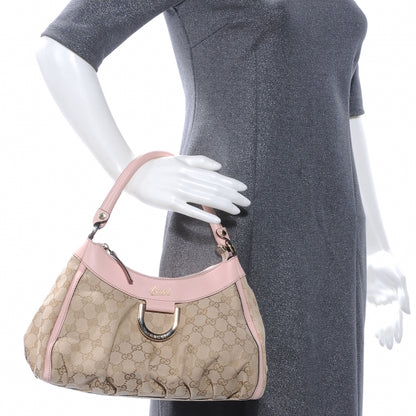 Gucci Monogram Medium D Gold Ring Hobo Pink 2 of 8