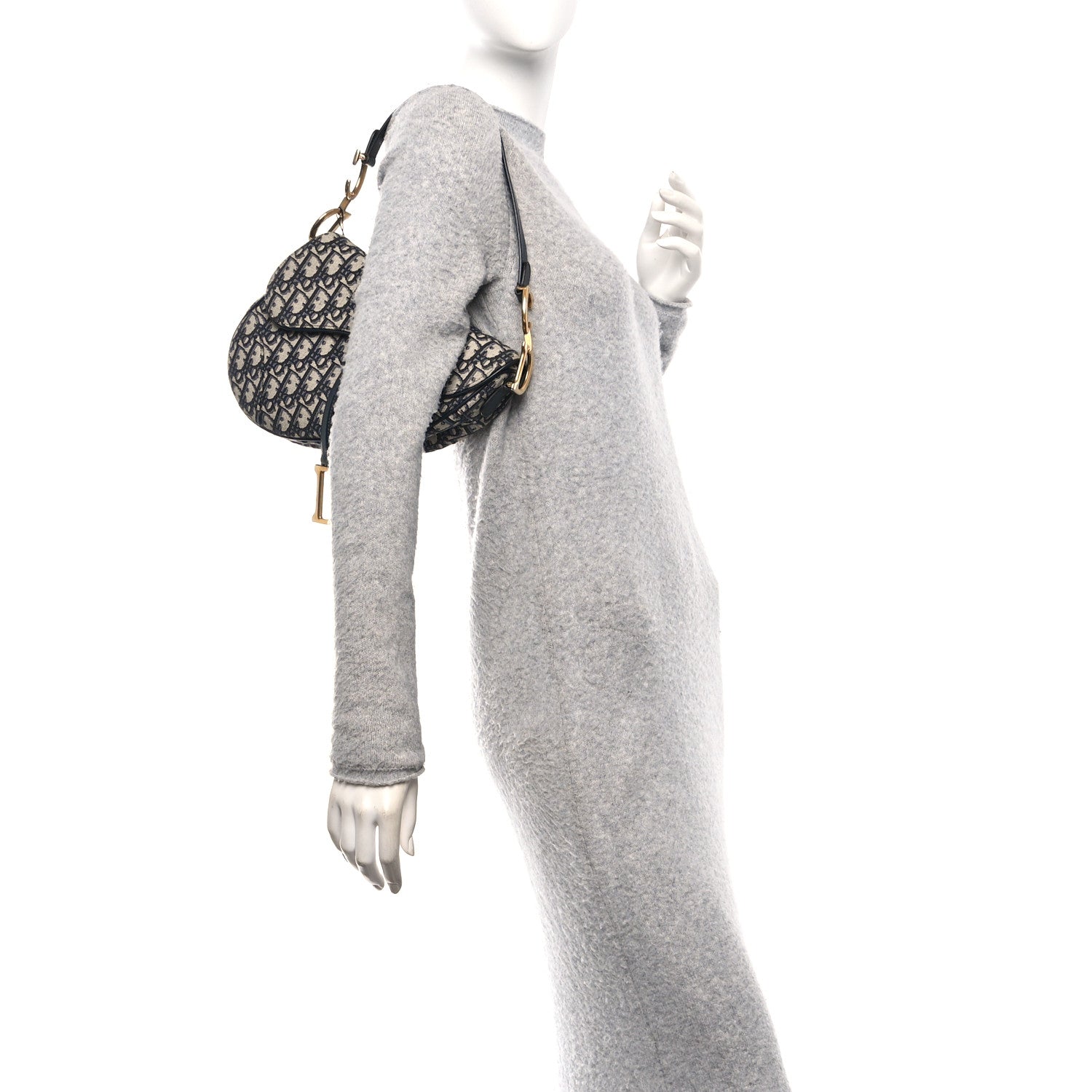 Christian Dior Oblique Saddle Bag Blue 2 of 11