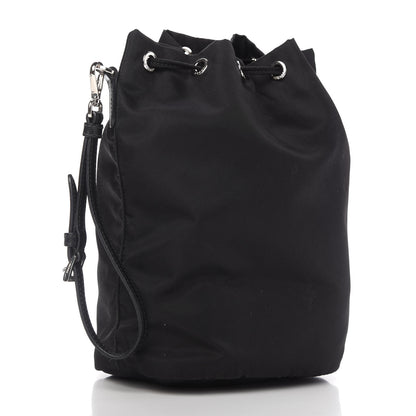 Prada Nylon Vela Drawstring Wristlet Pouch Black 3 of 10