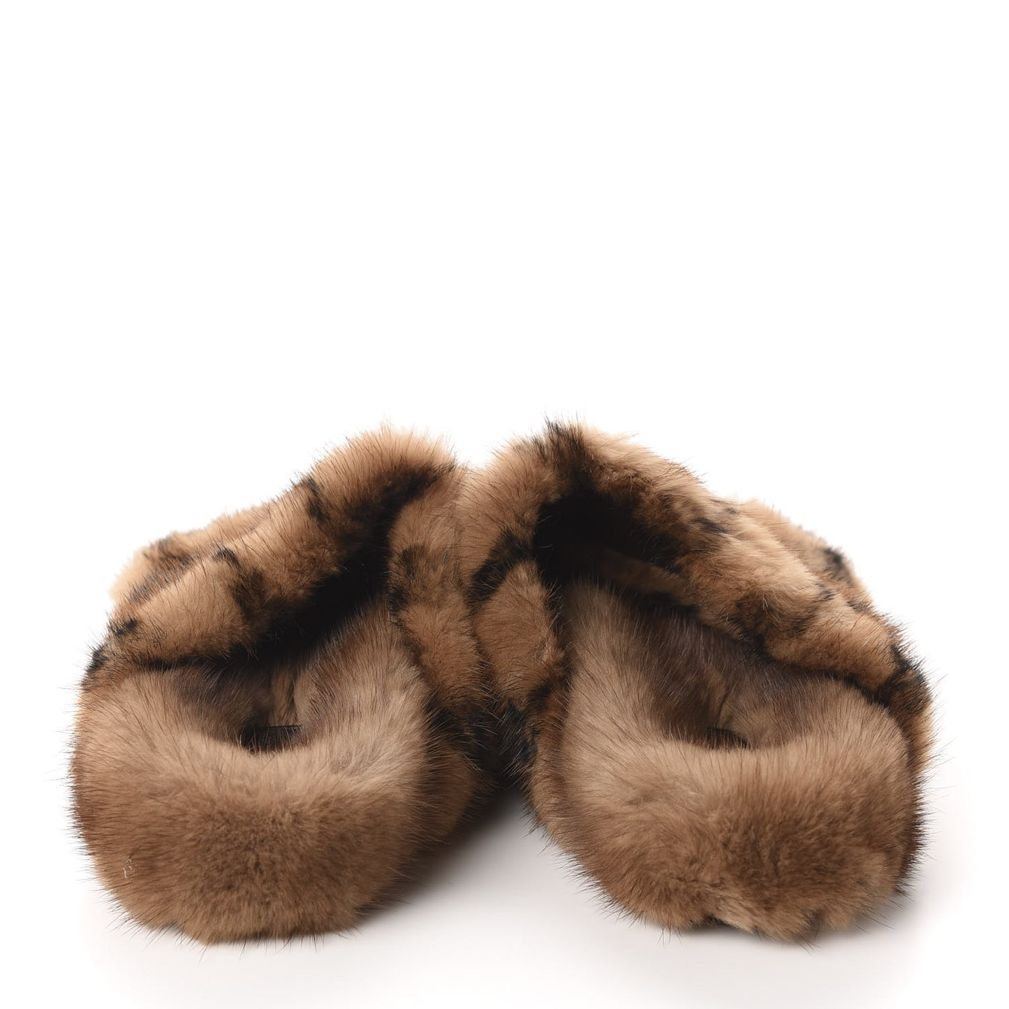 Mink Fur Bom Dia Slippers 37 Cognac