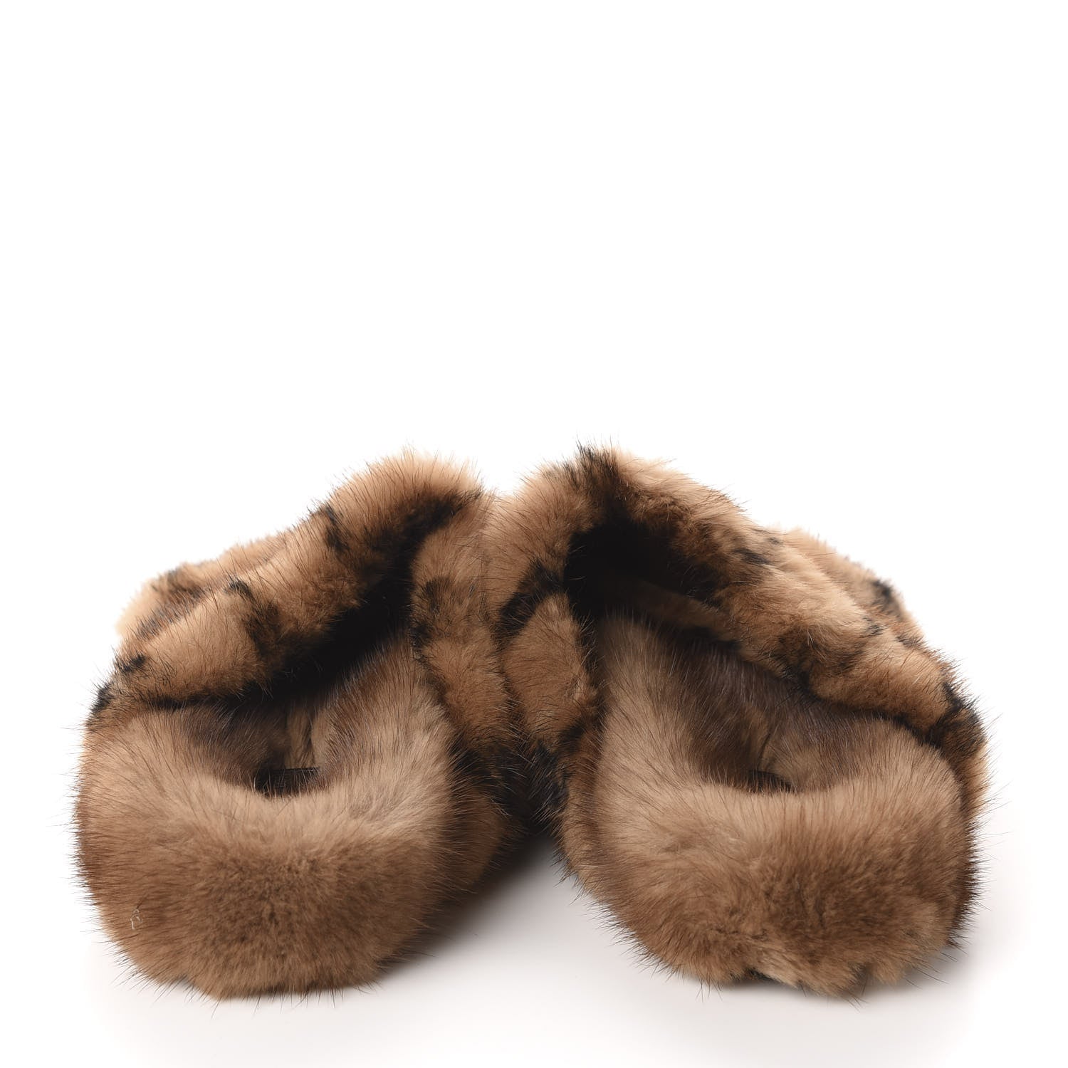 Louis Vuitton Mink Fur Bom Dia Slippers 37 Cognac 5 of 10