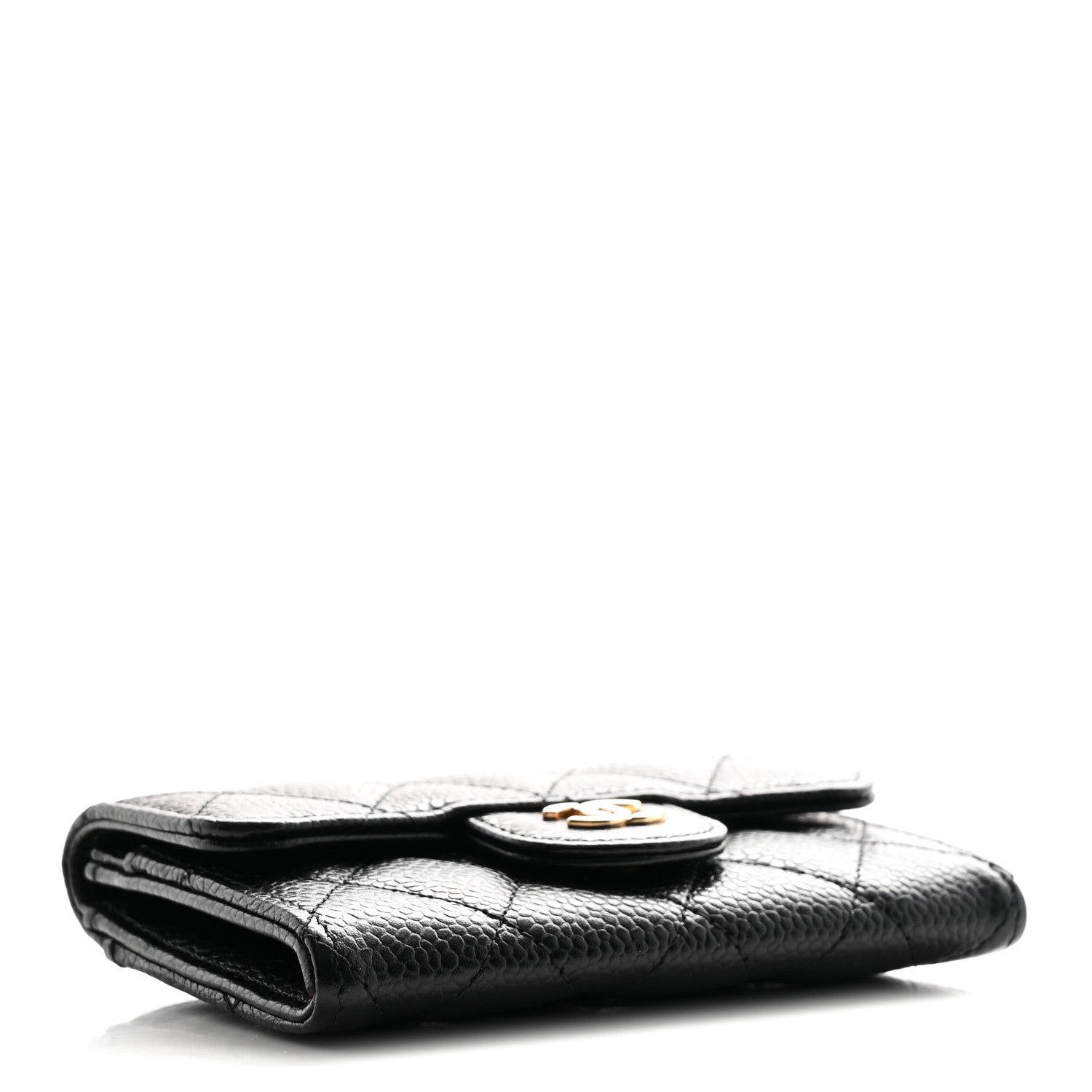 Chanel Caviar Quilted Flap Card Holder Wallet Black 4 of 9