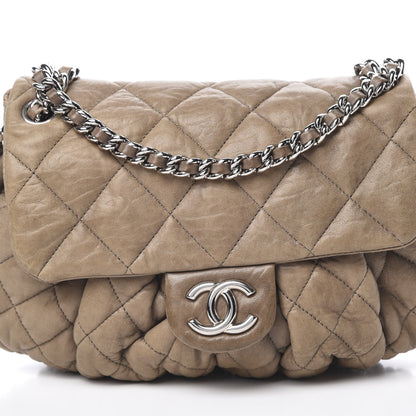 Chanel Washed Lambskin Quilted Medium Chain Around Messenger Taupe 8 of 15
