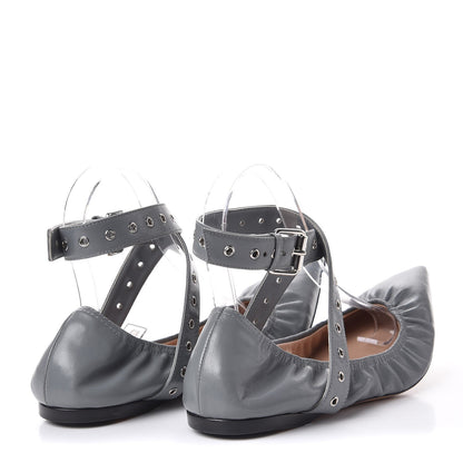 Valentino Garavani Nappa Love Latch Ballerina Flats 36 Light Stone 4 of 8