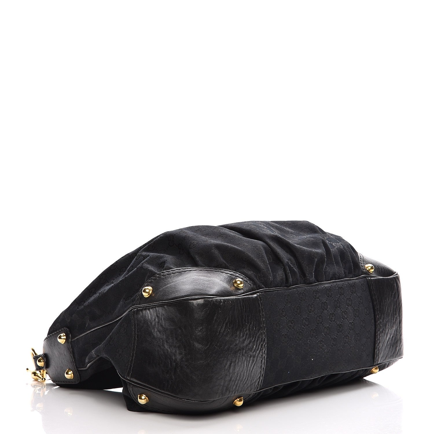 Gucci Monogram Large Jockey Hobo Black 4 of 13