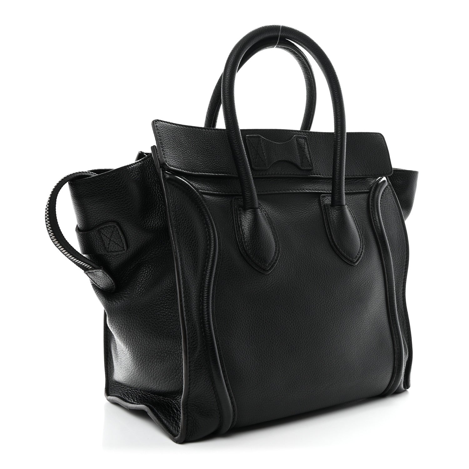 Celine Drummed Calfskin Mini Luggage Black 3 of 12