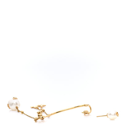 Christian Dior Pearl Shiny-D Earring Gold 3 of 4