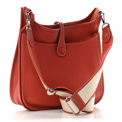 Hermes Taurillon Clemence Amazone Evelyne III PM Sanguine 2 of 9
