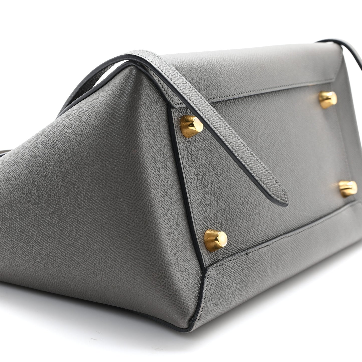 Grained Calfskin Mini Belt Bag Grey