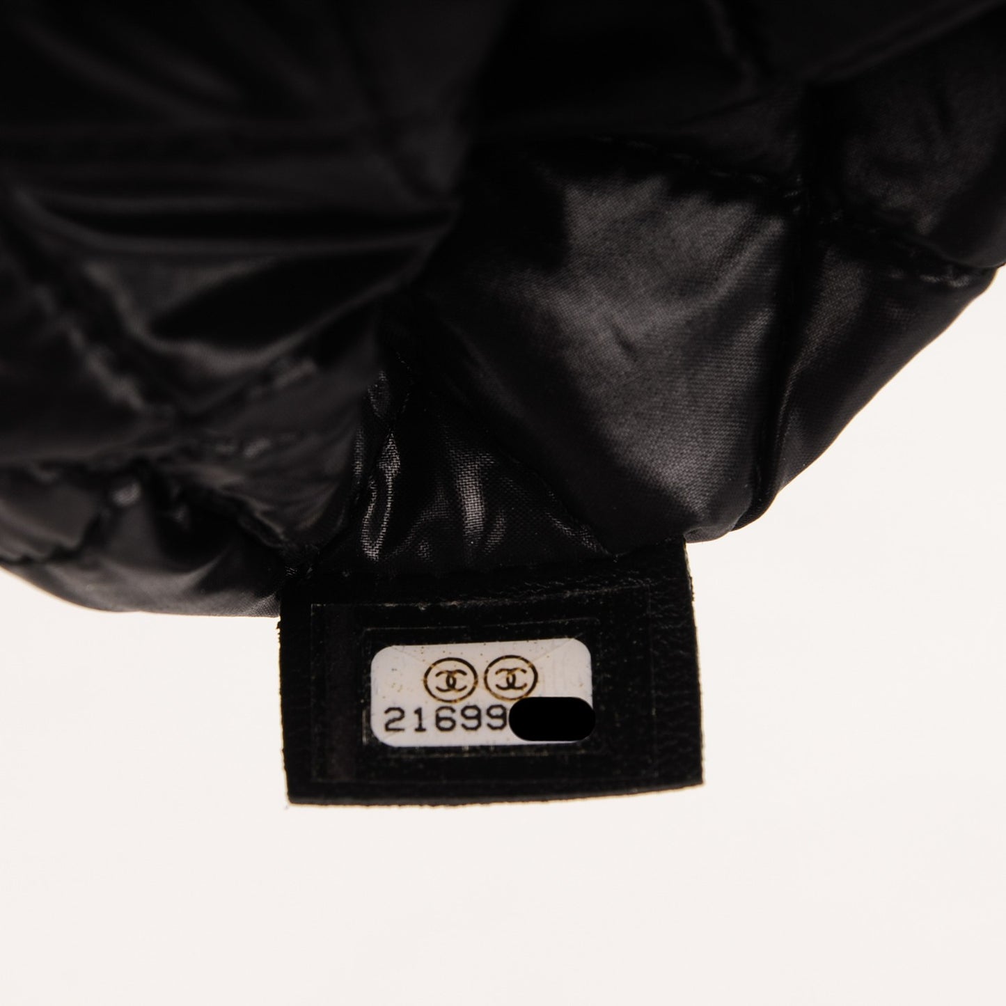 Patent Calfskin Quilted Beauty CC Clutch Black
