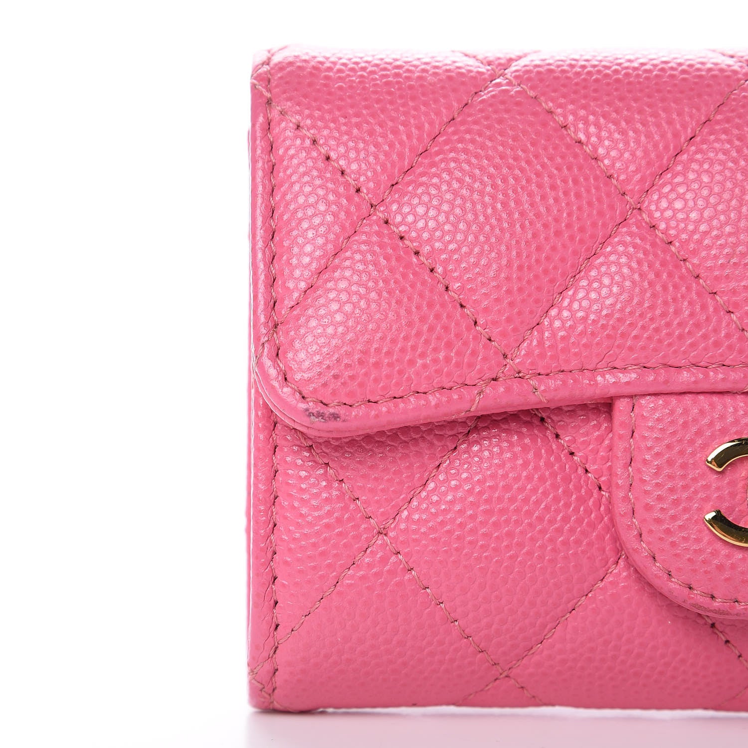 Chanel Caviar Quilted Flap Card Holder Pink 17 of 22
