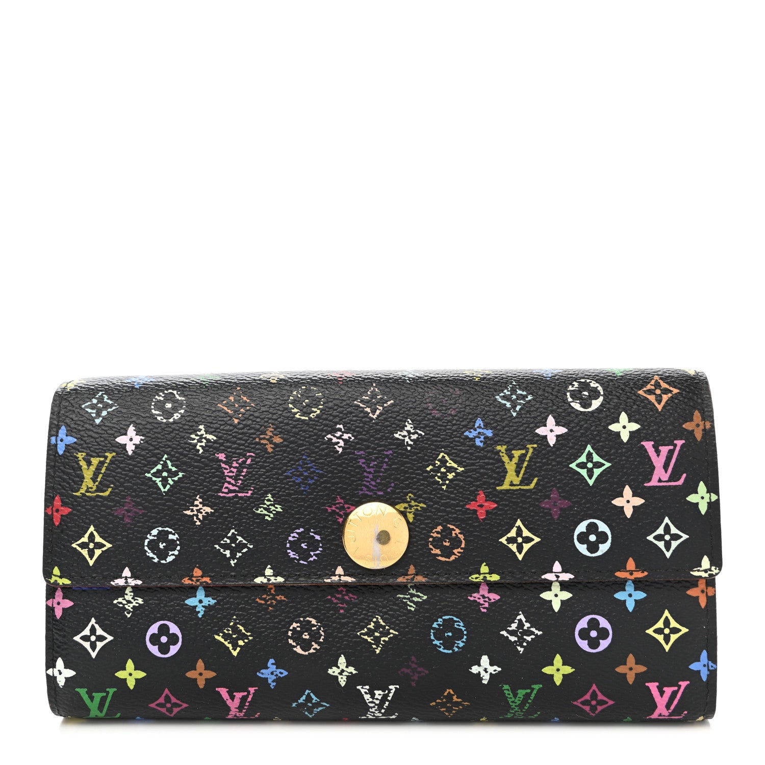 Louis Vuitton Monogram Multicolor Sarah Wallet Black Grenade 1 of 7