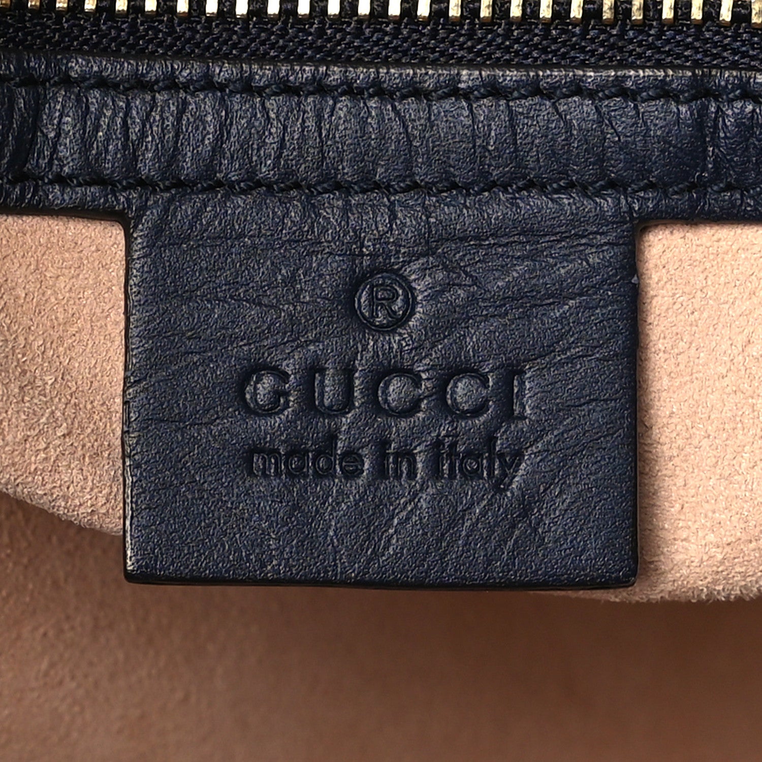 Gucci GG Supreme Monogram Linea A Foldover Tote Beige Blue 6 of 12