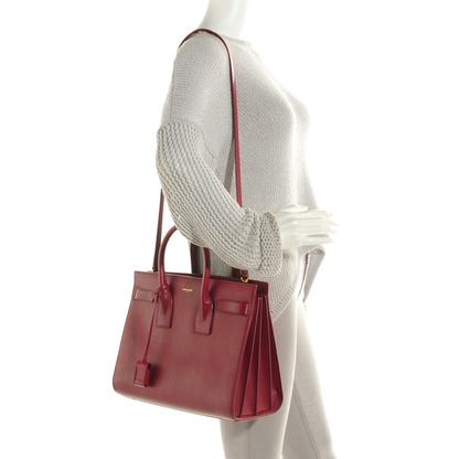 Saint Laurent Calfskin Small Sac De Jour Oxblood 2 of 8