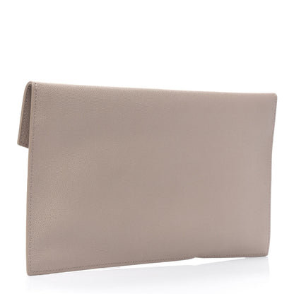 Saint Laurent Grain De Poudre Uptown Pouch Dark Beige 3 of 9