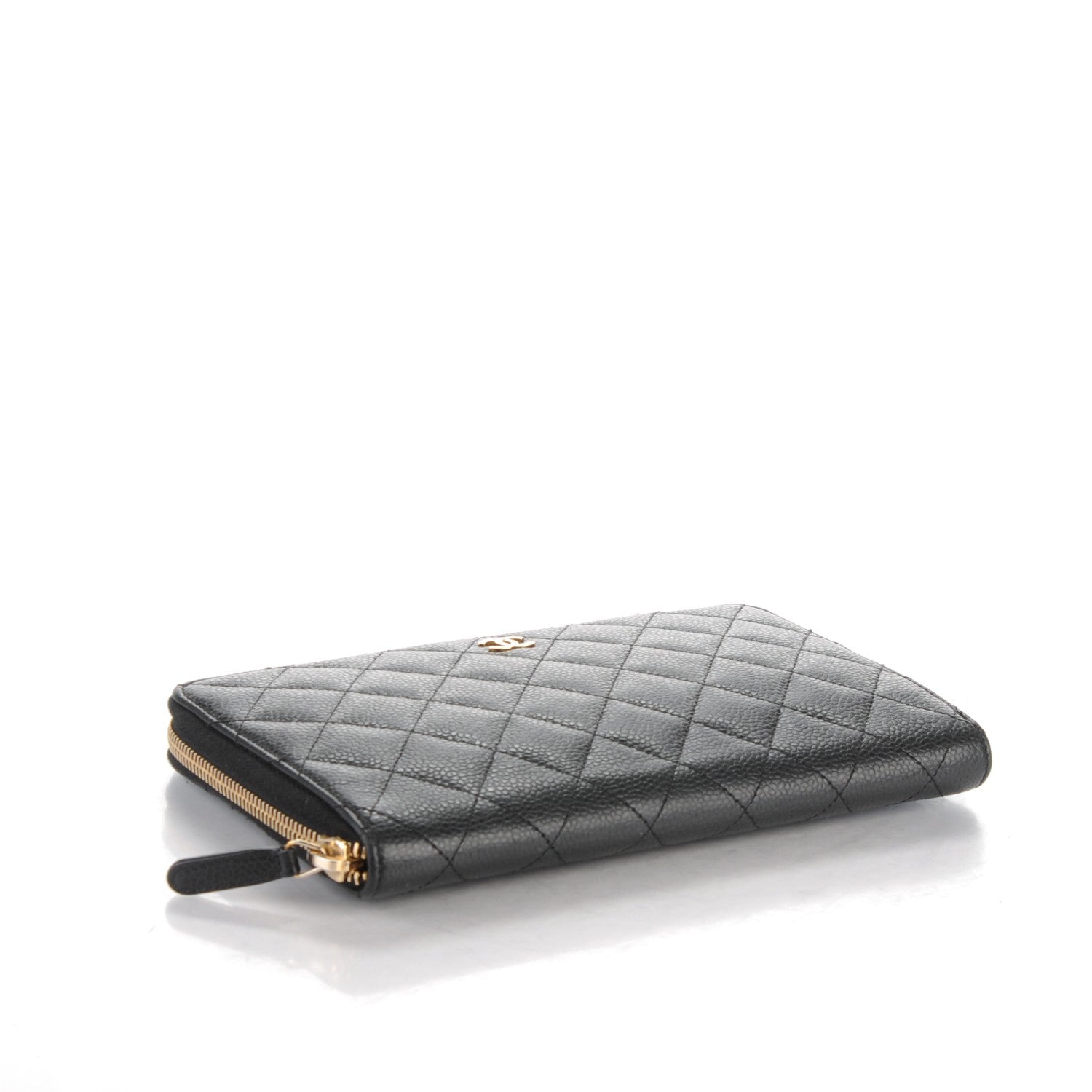 Chanel Caviar Quilted Large Zip Around Organizer Wallet Black 4 of 8