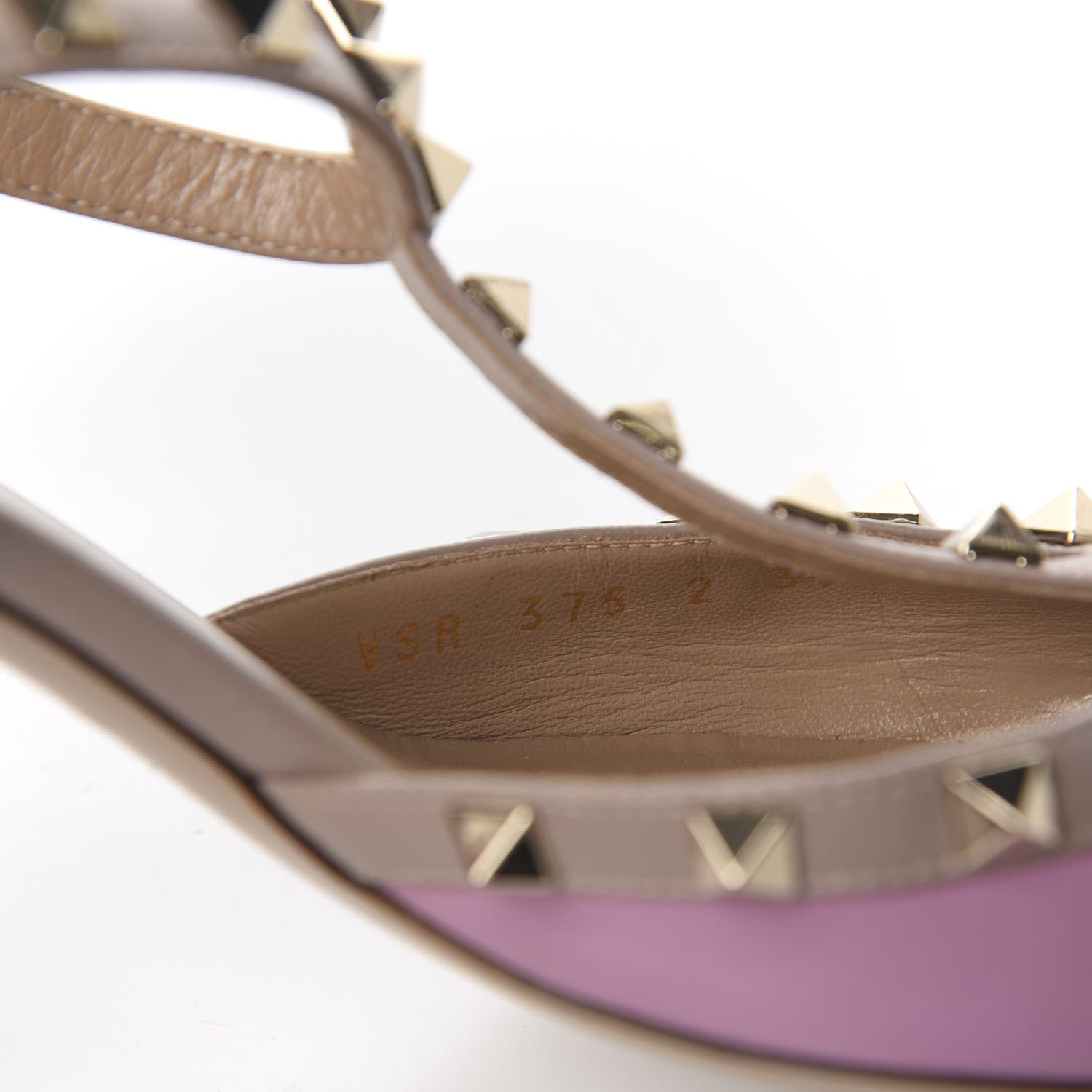 Valentino Garavani Nappa Rockstud Ankle Strap 65mm Pumps 39 Giacinto Poudre 8 of 12