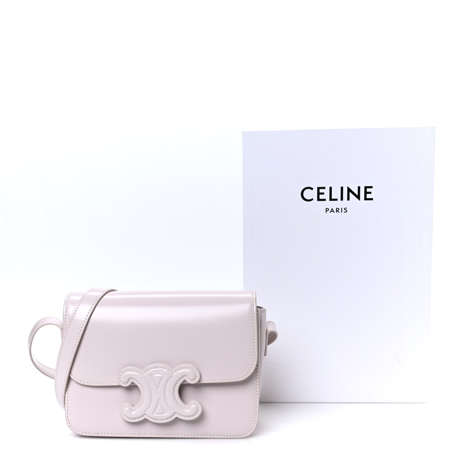 Celine Shiny Calfskin Teen Cuir Triomphe Poudre 10 of 10