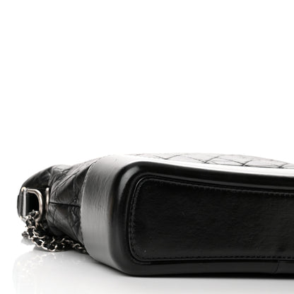 Chanel Aged Calfskin Quilted Large Gabrielle Hobo Black 9 of 11