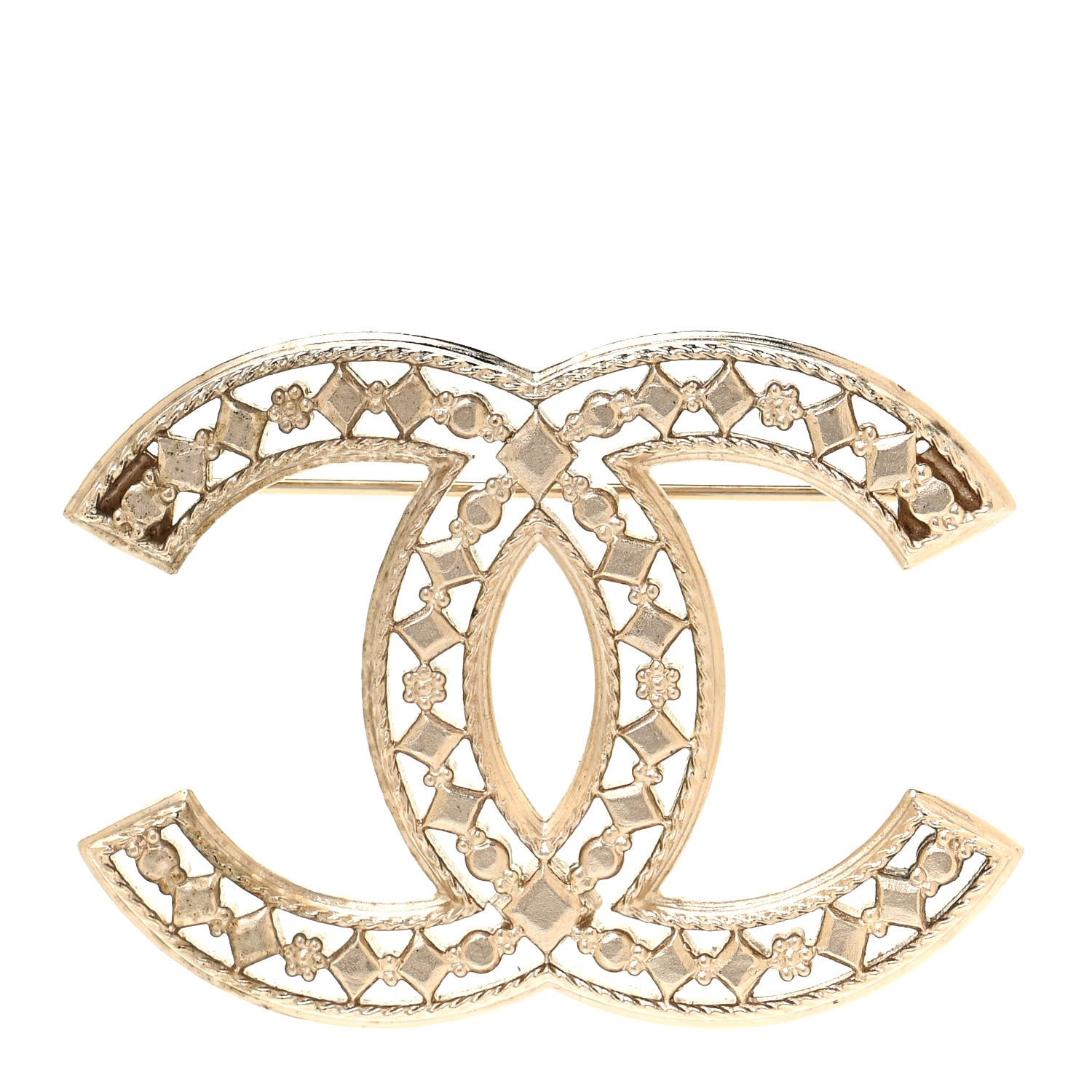 Chanel Metal CC Brooch Light Gold 1 of 4