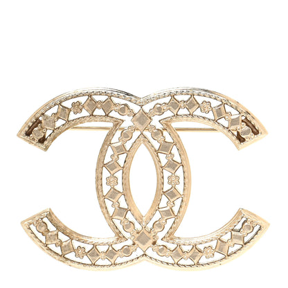 Chanel Metal CC Brooch Light Gold 1 of 4