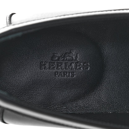 Hermes Calfskin Womens Destin Loafers 36 Black 7 of 9