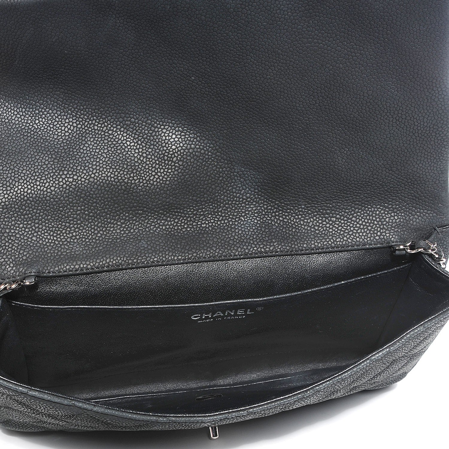 Chanel Iridescent Caviar Quilted Clutch With Chain Flap Black 8 of 8