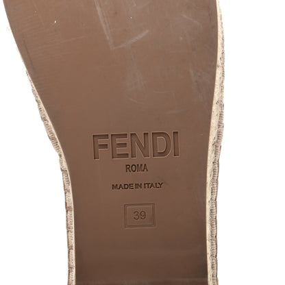 Fendi Canvas Mesh FF Colibri Espadrilles 39 Beige Tobacco Moro Lilac 7 of 8