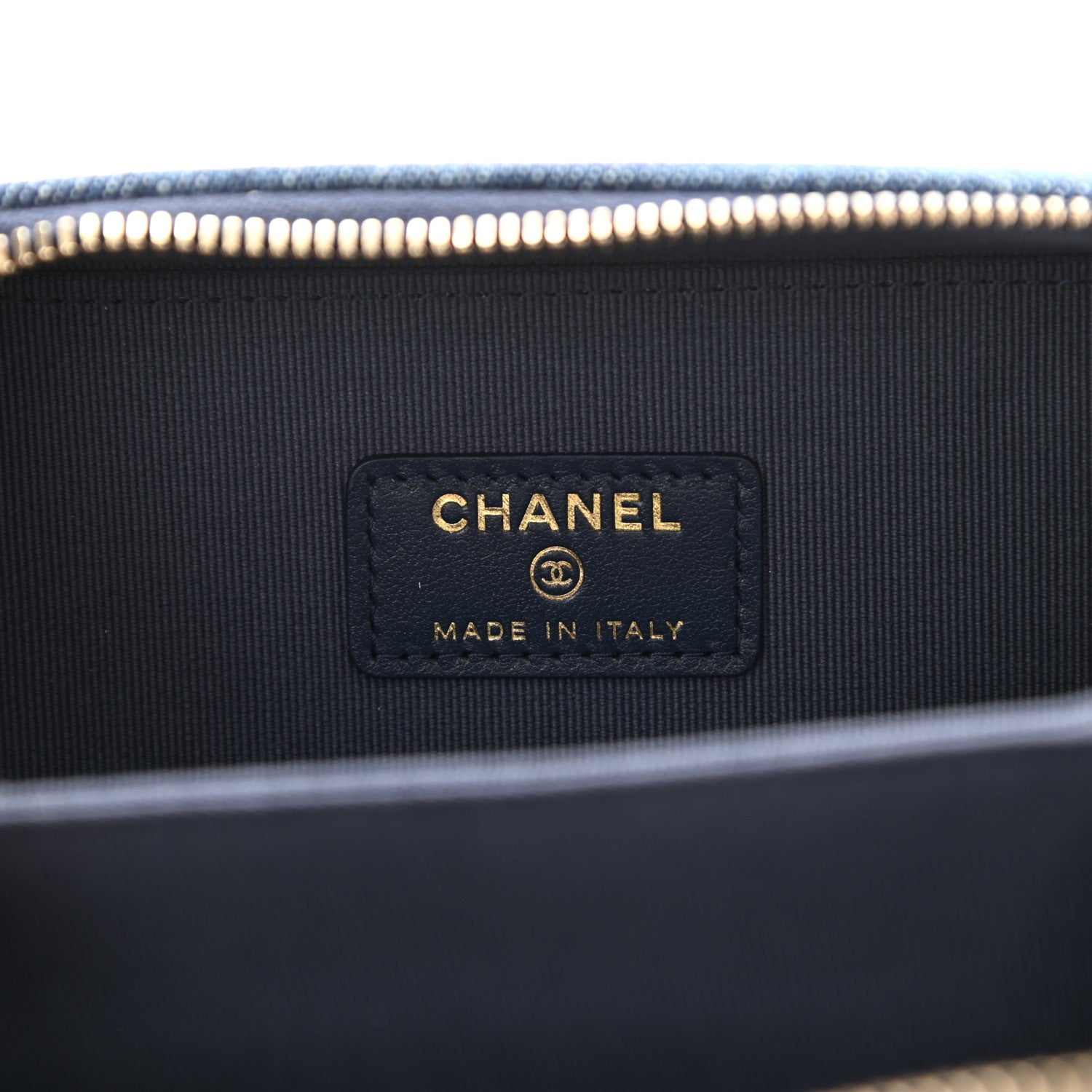 Chanel Printed Denim CC Camera Case Blue 6 of 10