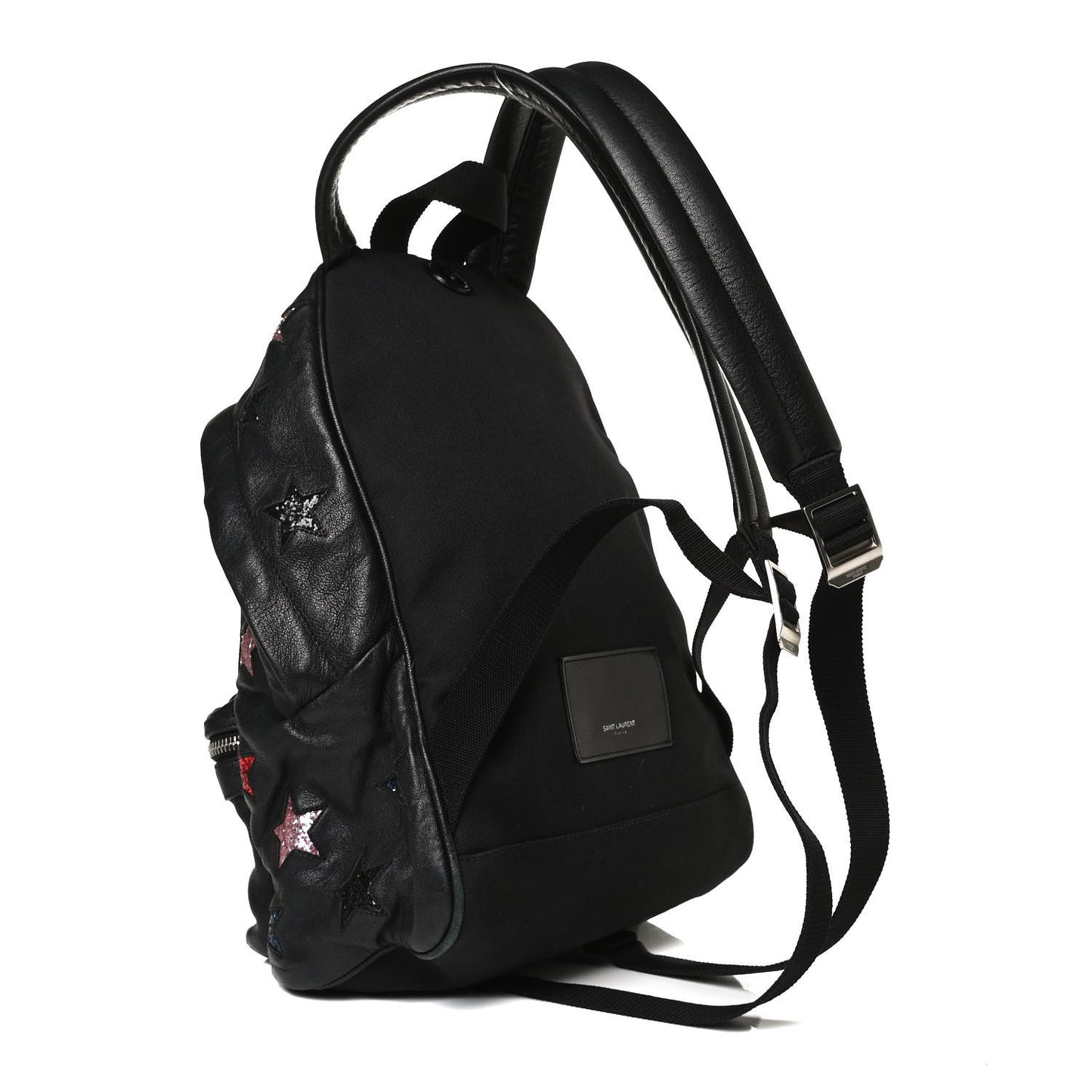 Lambskin Star Applique Mini City California Backpack Black