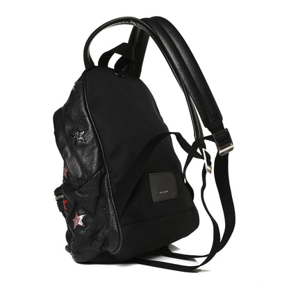 Saint Laurent Lambskin Star Applique Mini City California Backpack Black 3 of 30