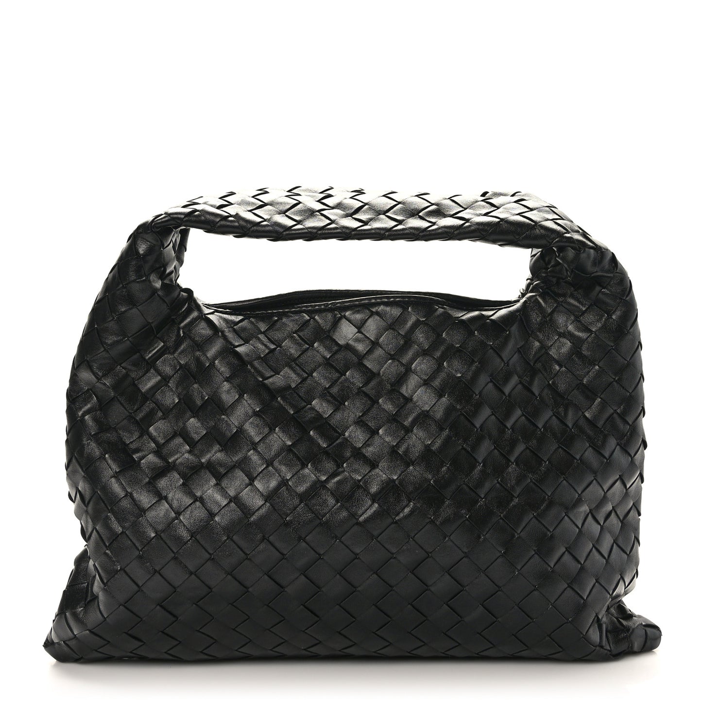 Calfskin Intrecciato Small Hop Black
