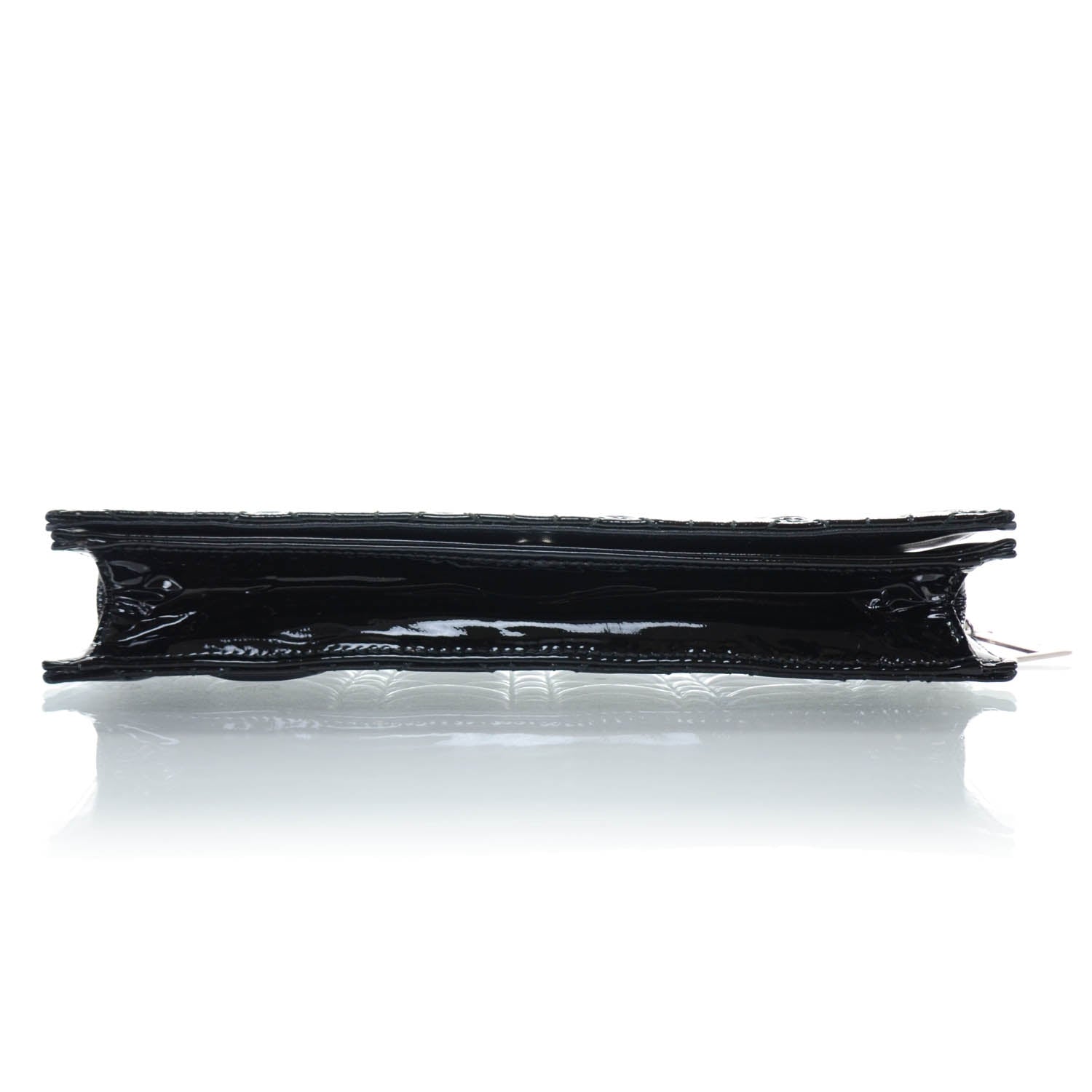 Christian Dior Patent Cannage Evening Clutch Bag Black 6 of 11
