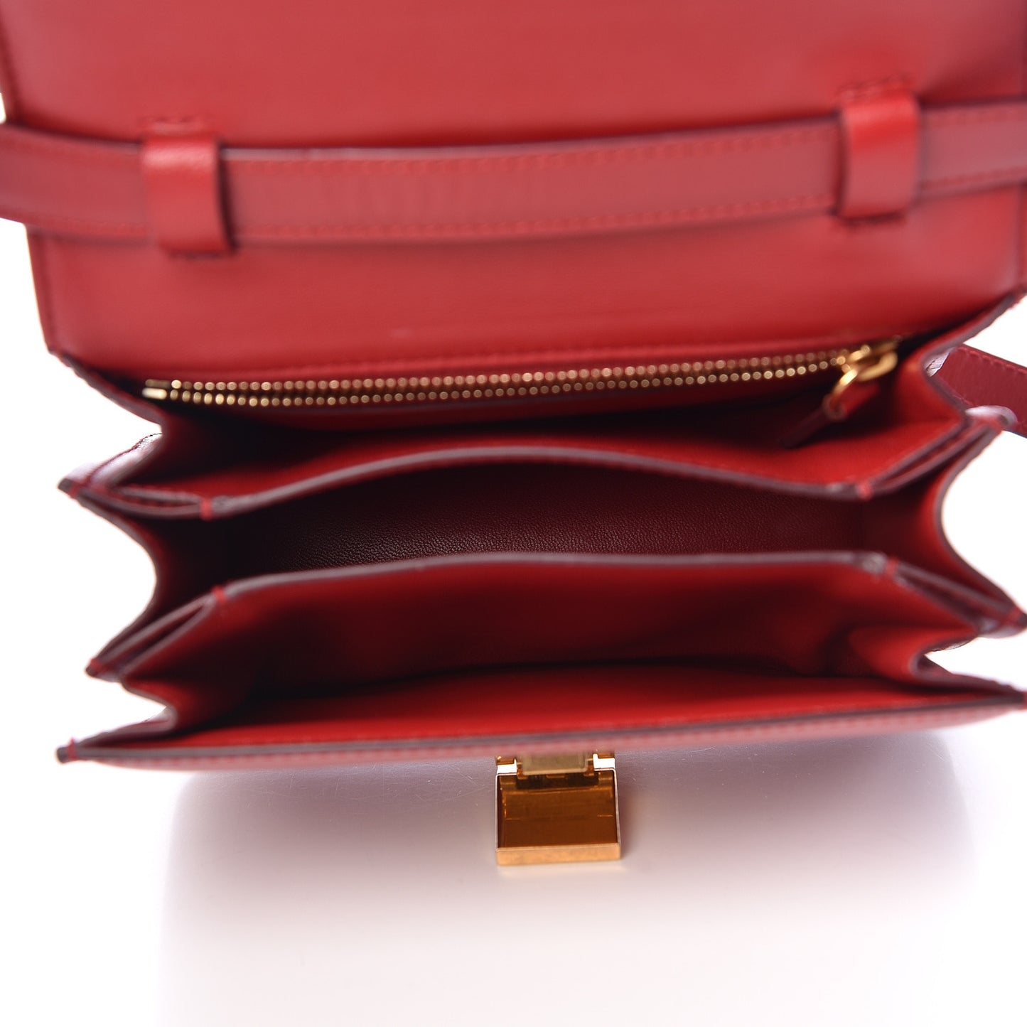 Smooth Calfskin Small Classic Box Flap Bag Red