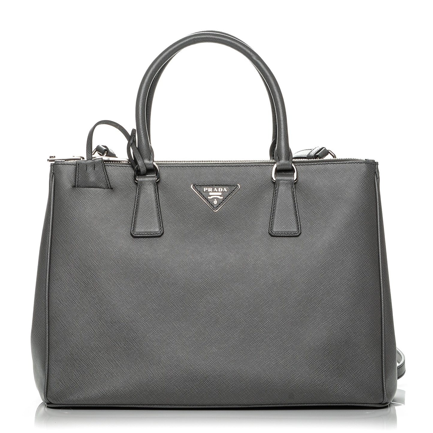 Saffiano Medium Galleria Double Zip Tote Marmo