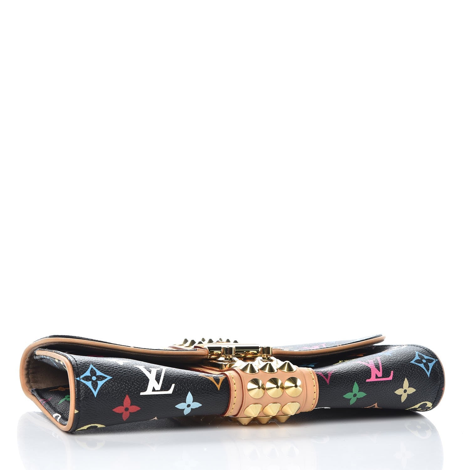 Louis Vuitton Monogram Multicolor Courtney Clutch Black 4 of 7