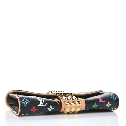 Louis Vuitton Monogram Multicolor Courtney Clutch Black 4 of 7